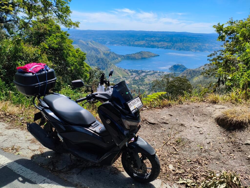 Motorbike touring around Samosir with motorbike rental Medan